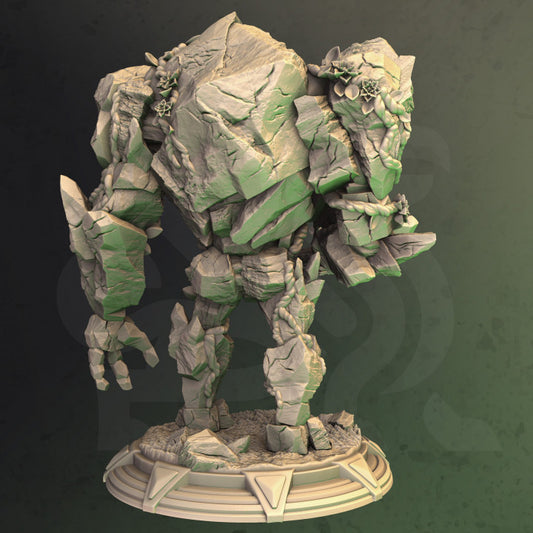 Rock Golem and elf druid - DM - Verina and lazlus