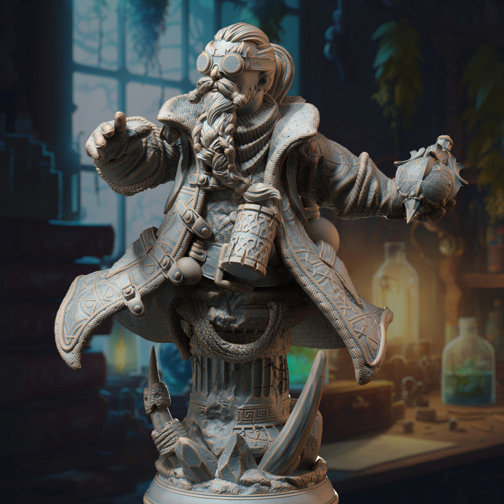 Dwarven Alchemist Bust