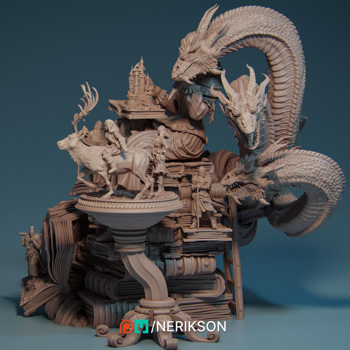 Magical Librarian - Orinthia - Diorama
