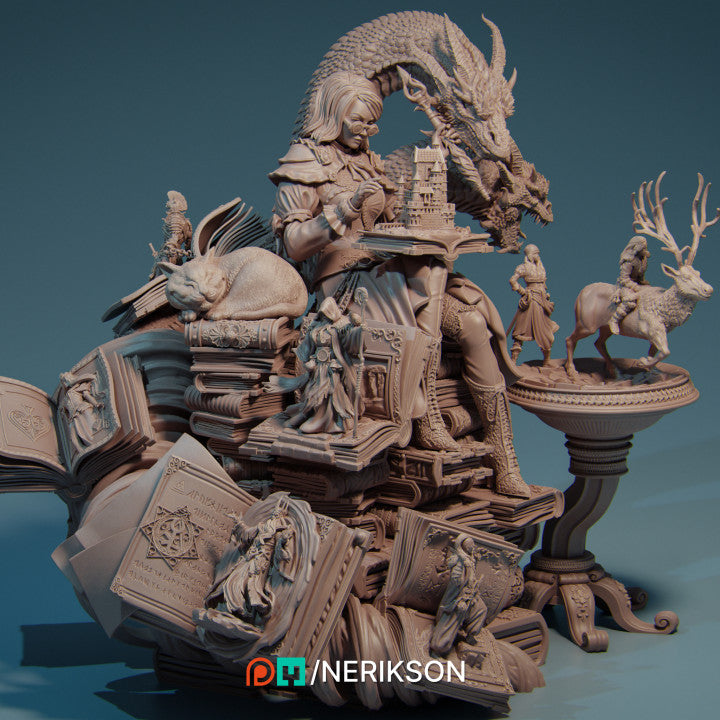 Magical Librarian - Orinthia - Diorama
