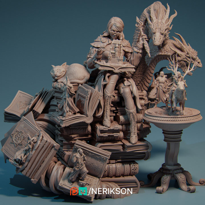 Magical Librarian - Orinthia - Diorama