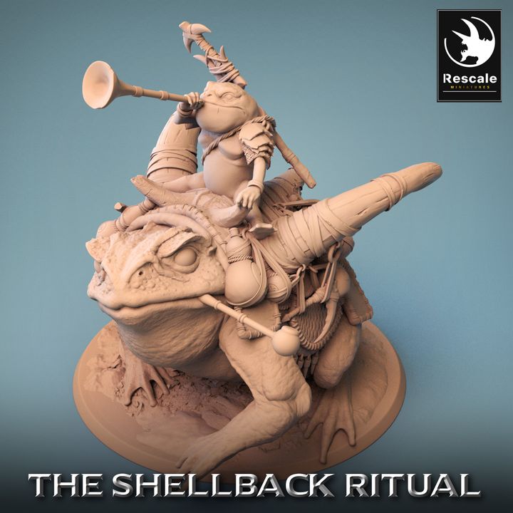 Shellback - Frog - Toad Rider - Mounted - Trumpet