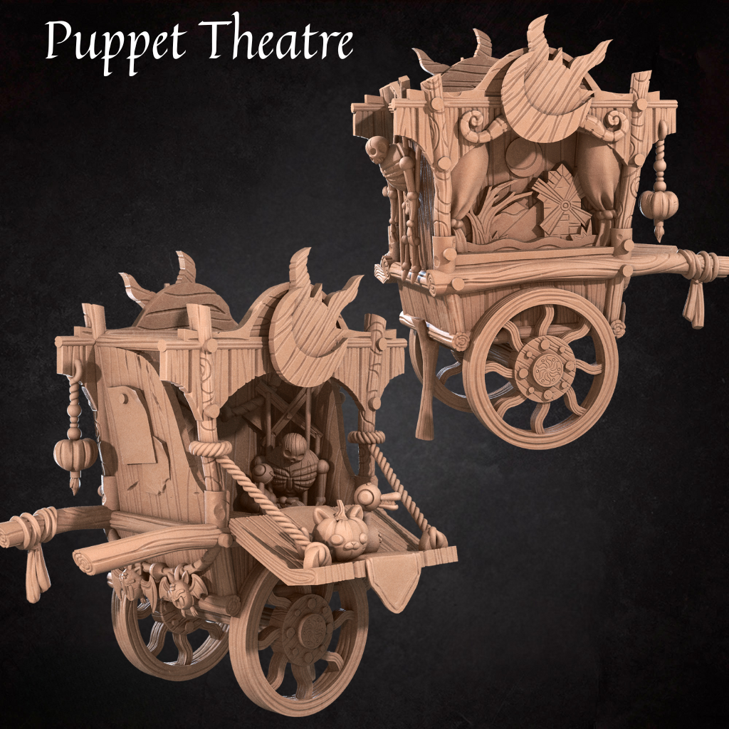 Terrain Combo: Puppet Theatre Cart + Bat Puppeteer