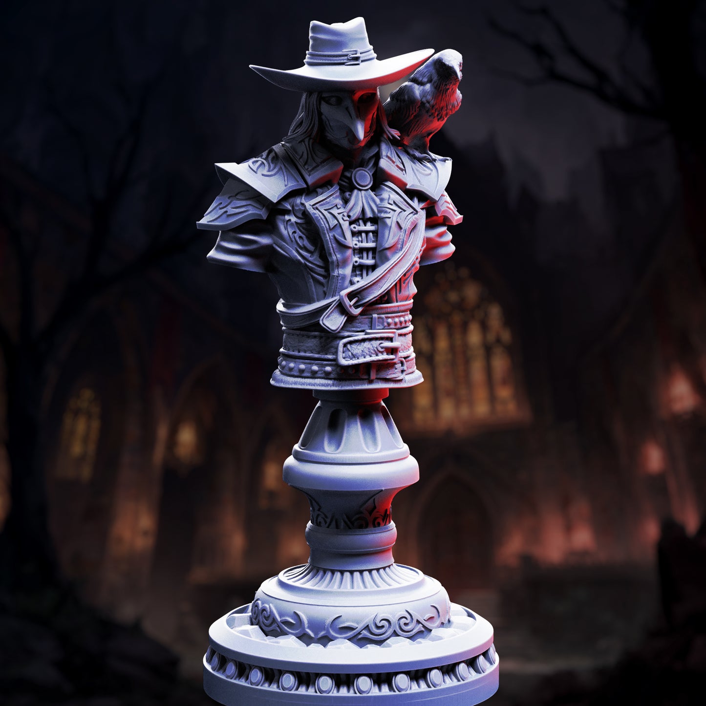 Vampire Hunter - Arkham Ravenswood - Masked - Bust