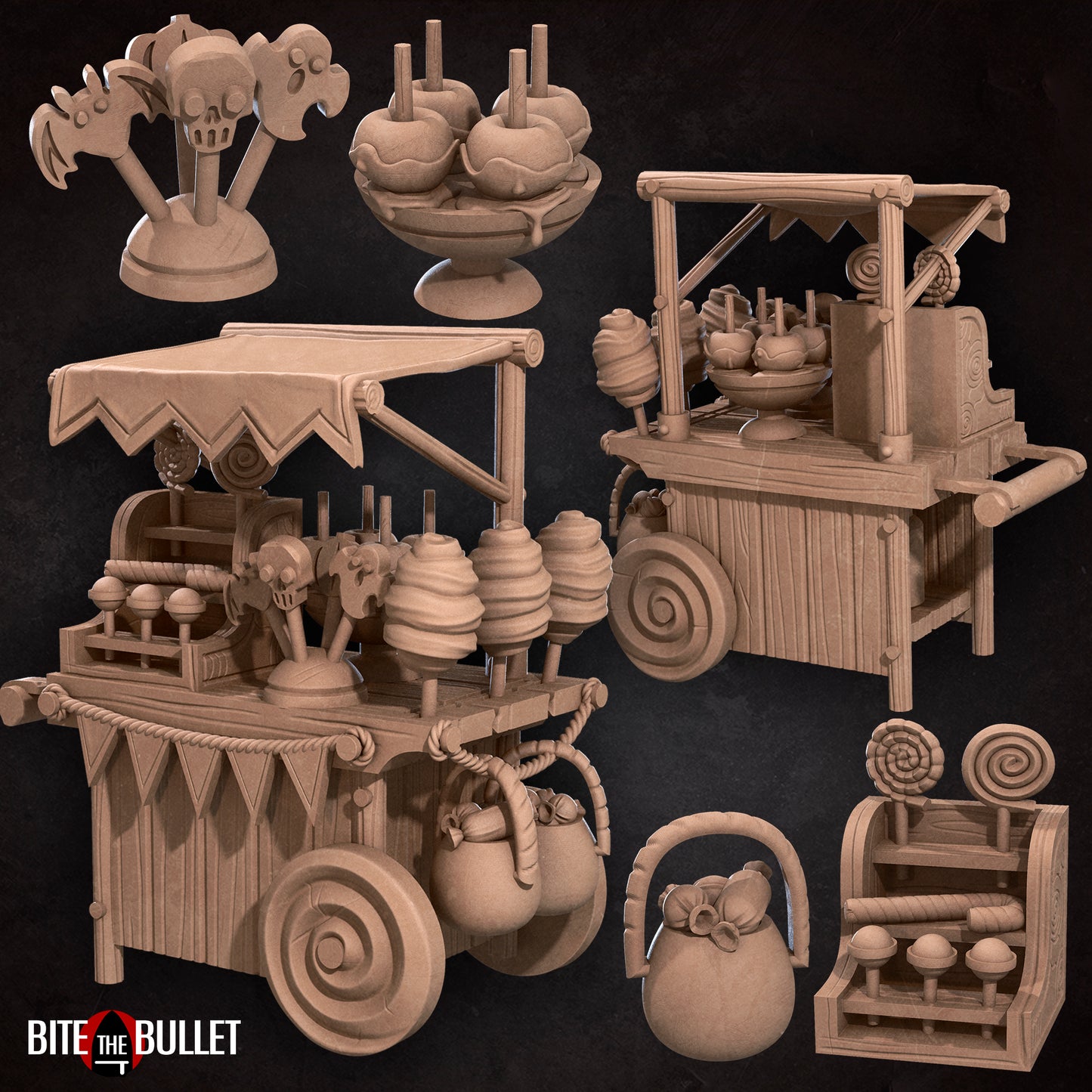 Terrain Combo: Candy Cart & Candy the Retired Witch + Cat Familiar