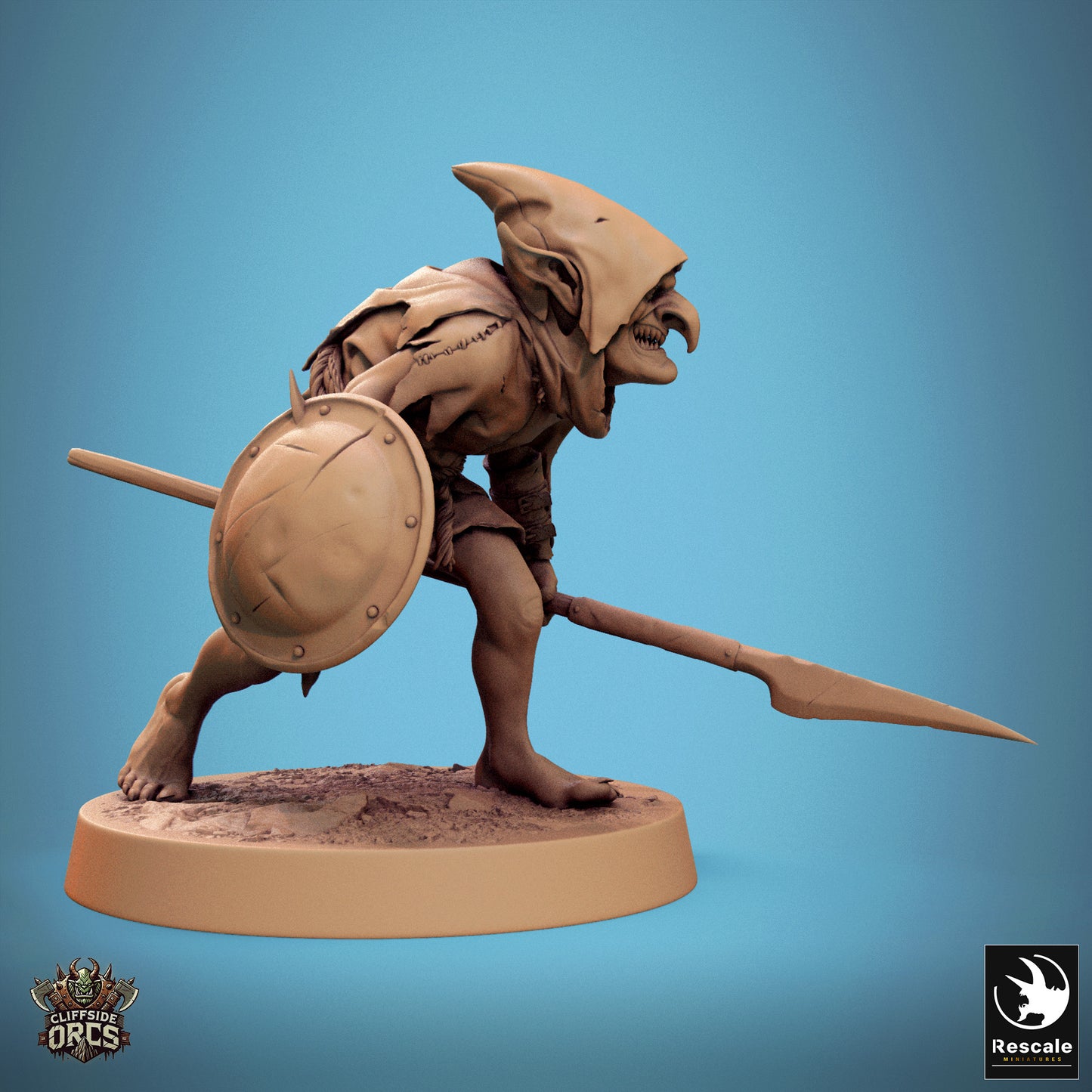 Goblin Soldier - Stance - Spear and Shield