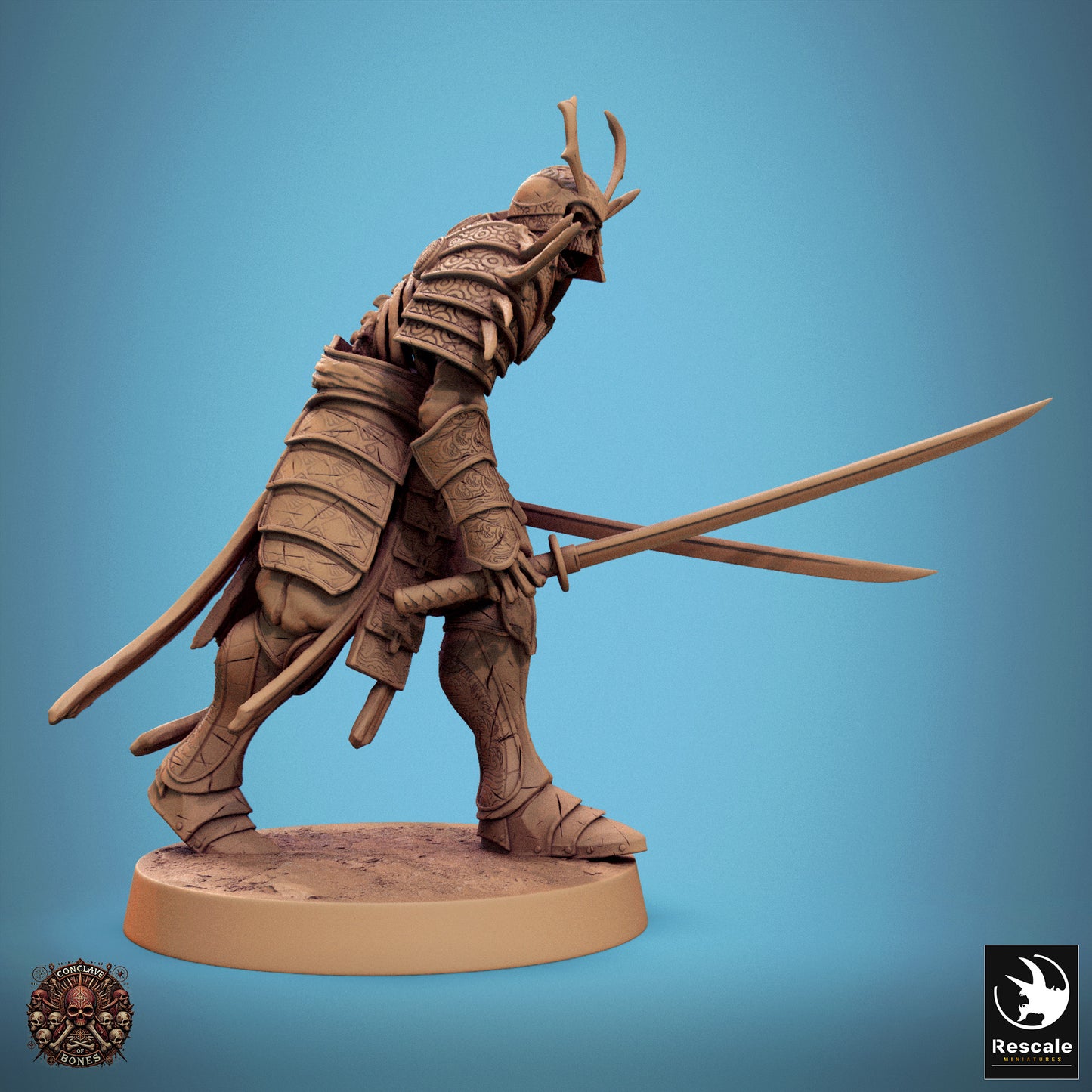 Oriental Skeleton - Dual Swords - Angry