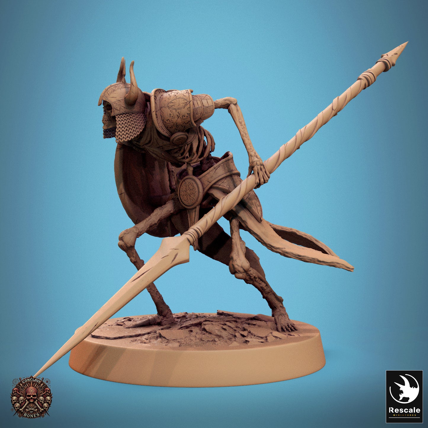 Persian Skeleton - Spear & Shield - Stare B