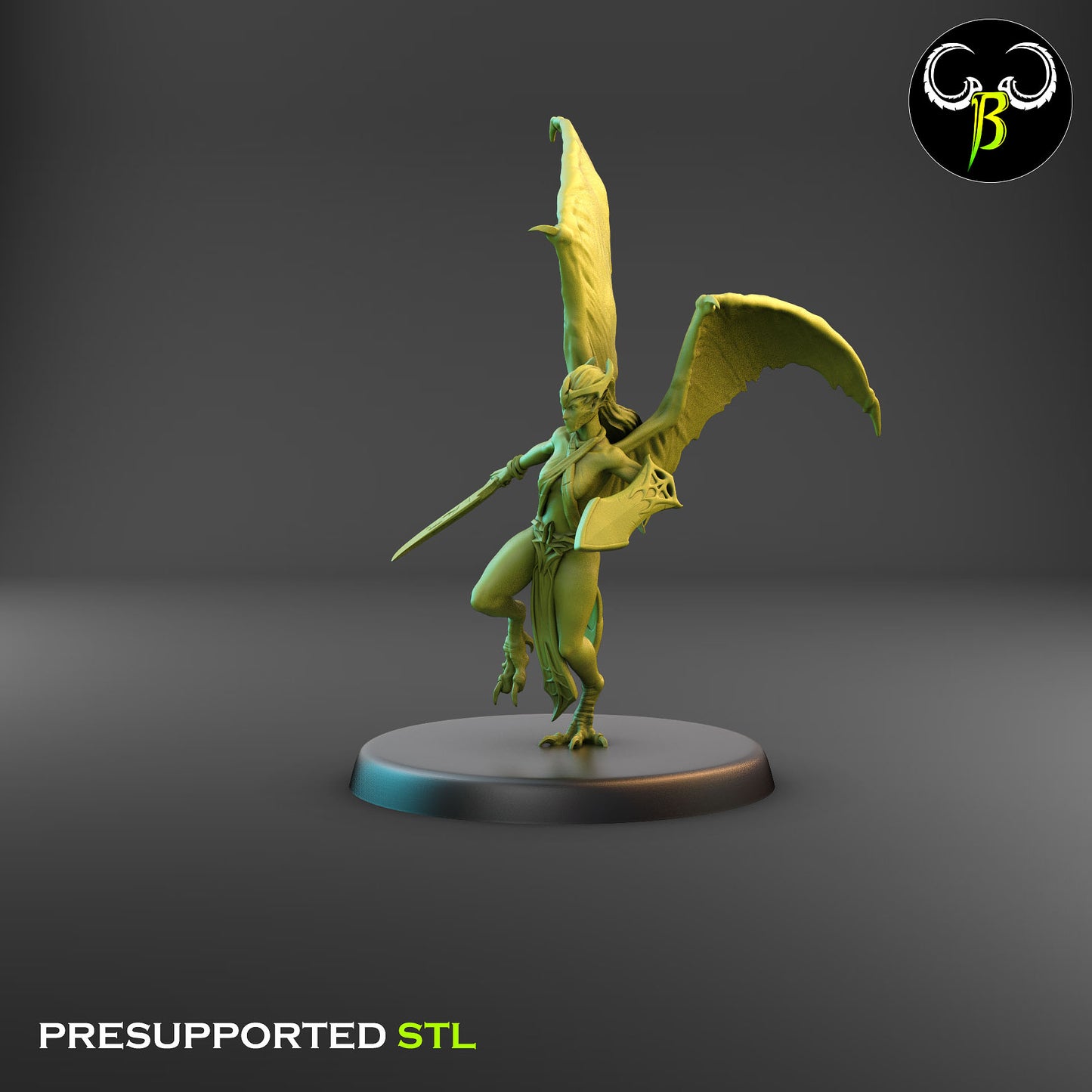 Dark Raptor - Harpy Champion Masked and Armed