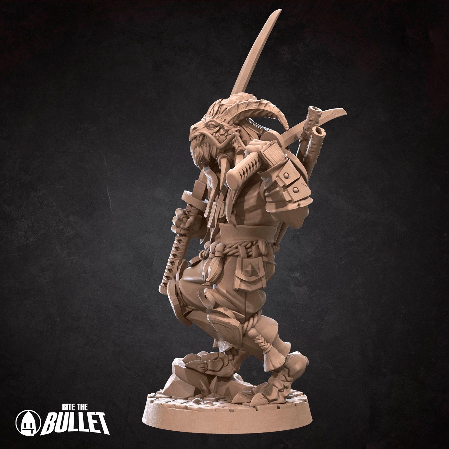 Monk Dragonborn Wielding Katanas