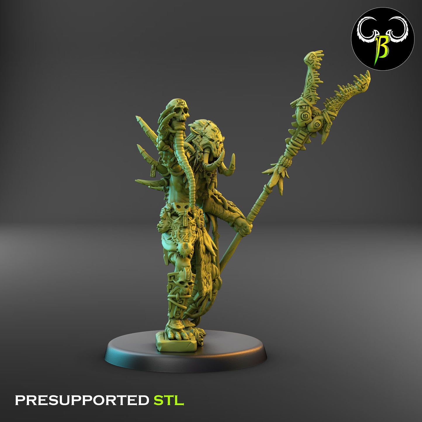 Preda Troll with Staff and ritual Dagger