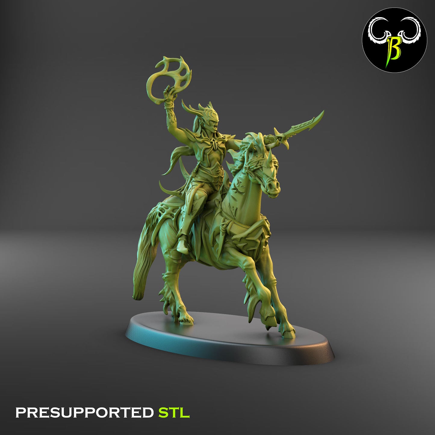 Mounted Silk Cabalist Champion