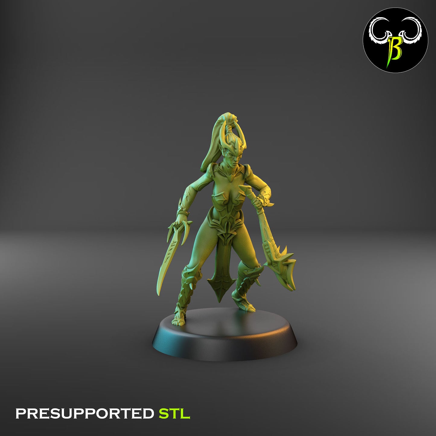 Dark Elf Female whip Cultist of the Web Bundle