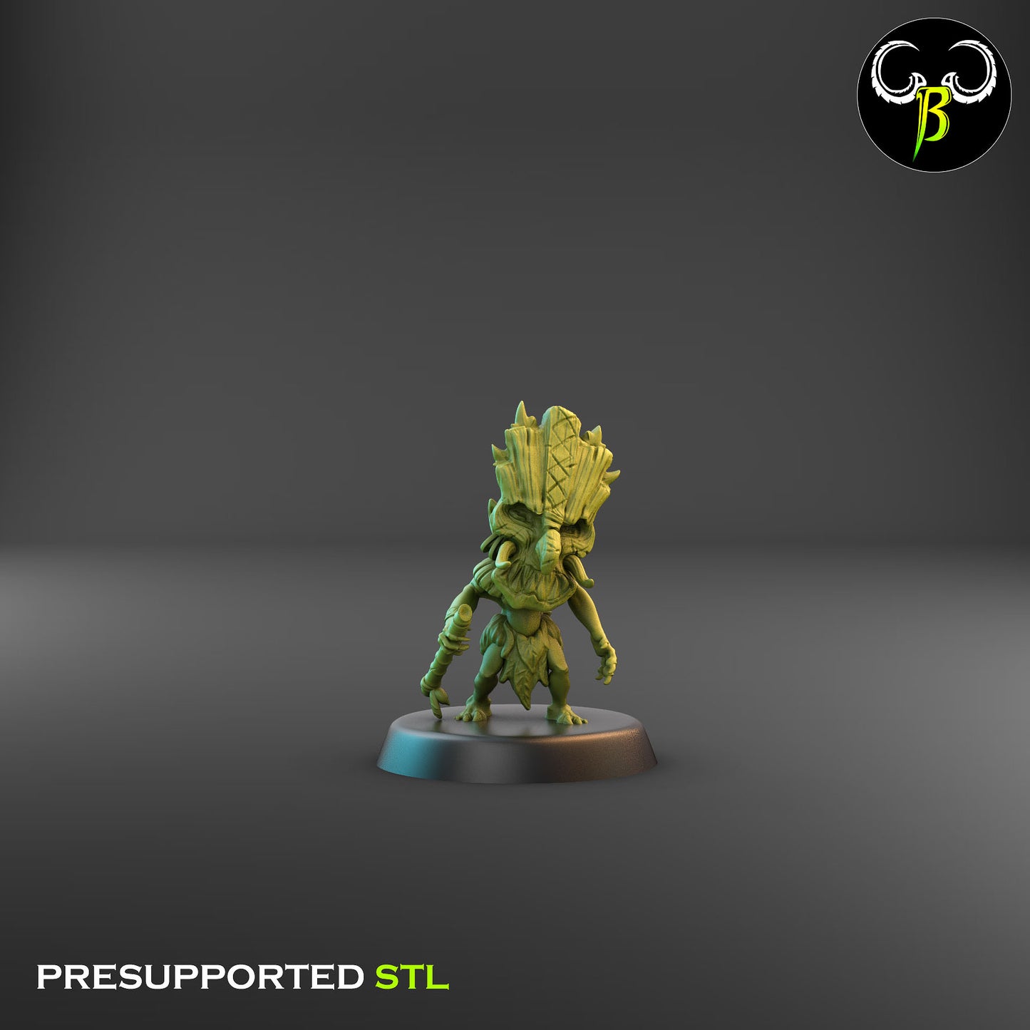 Tiki Warrior With Blowgun 3