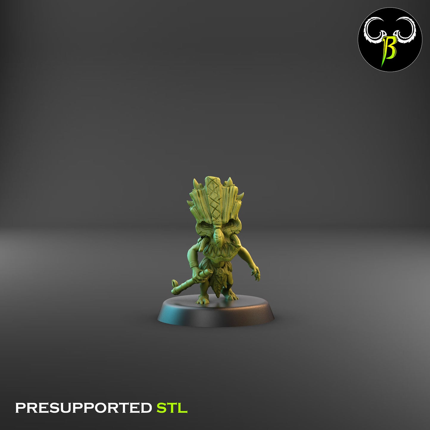 Tiki Warrior With Blowgun 5