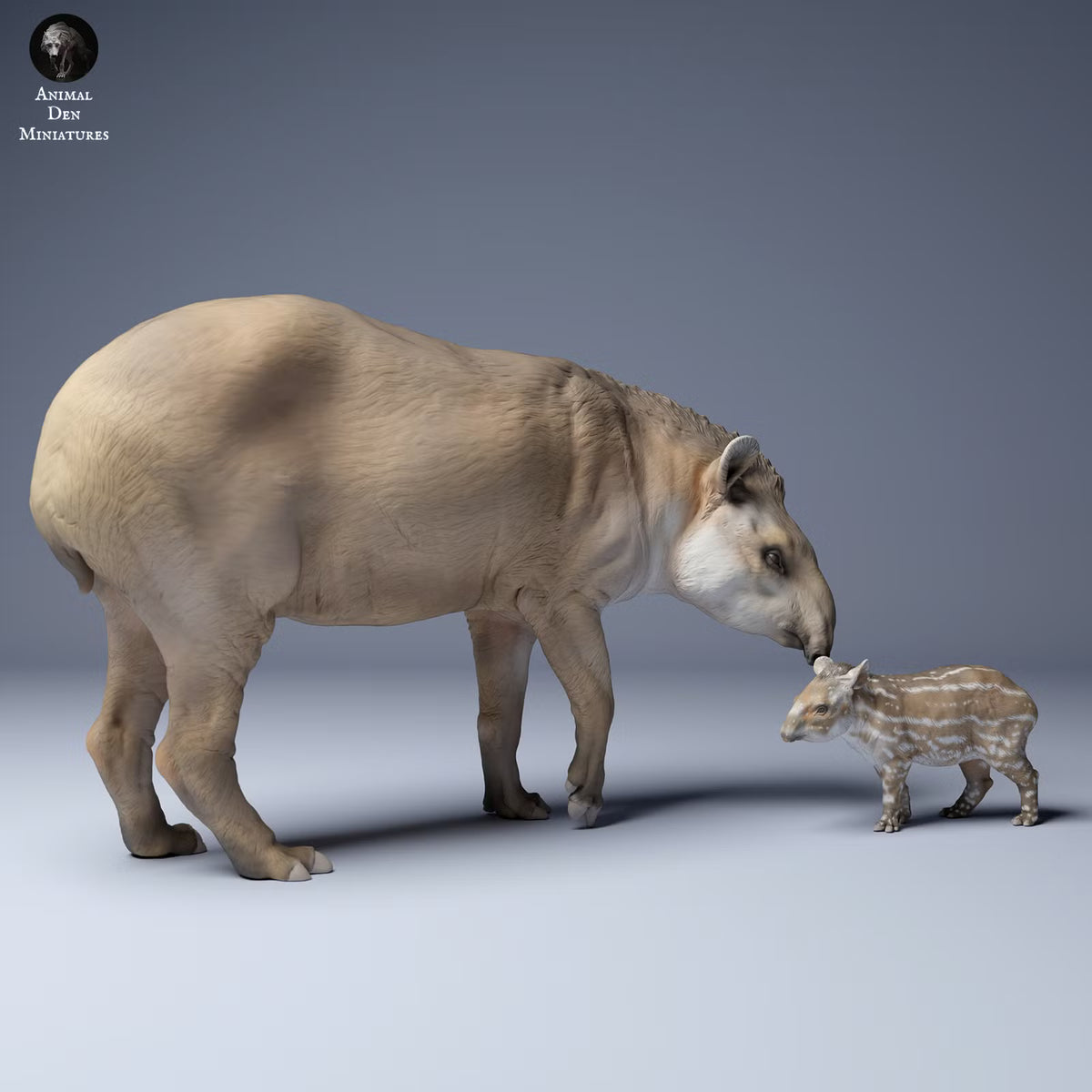 Brazillian Tapir Mother and Calf - Standing