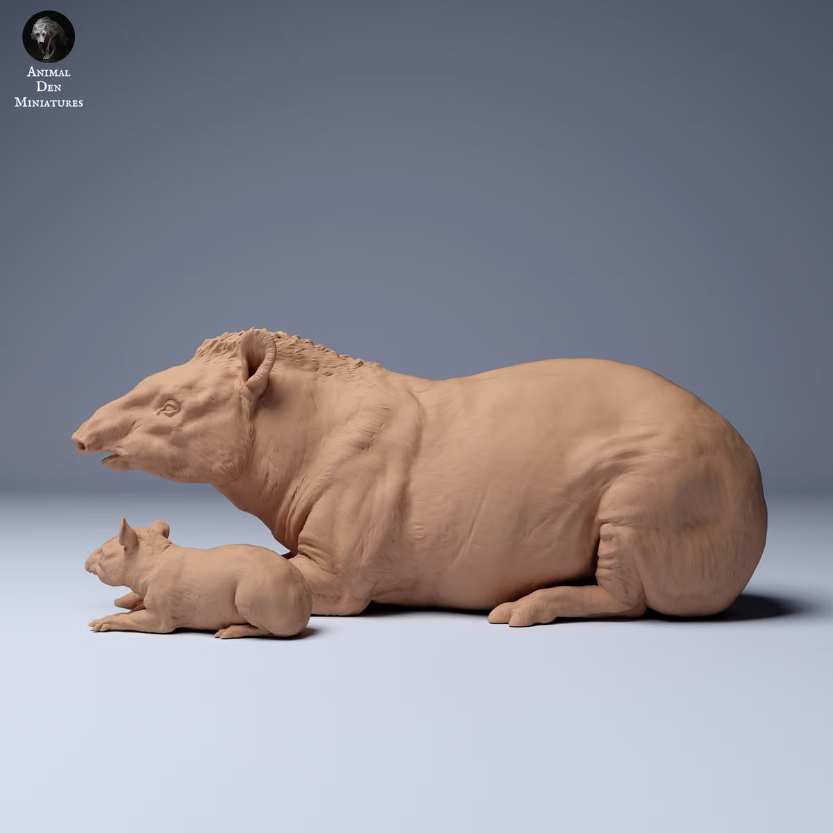 Brazillian Tapir Mother and Calf - laying