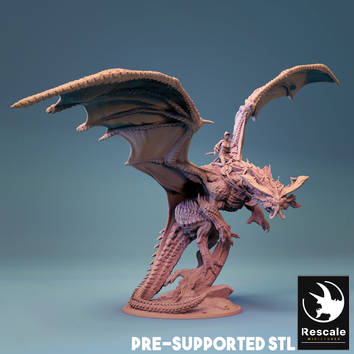 Ancient Dragon with Rider