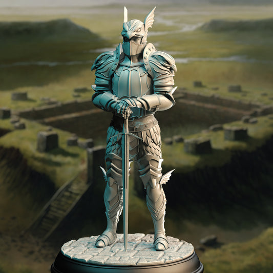 Human Knight of the Golden Griffin - Gryphon