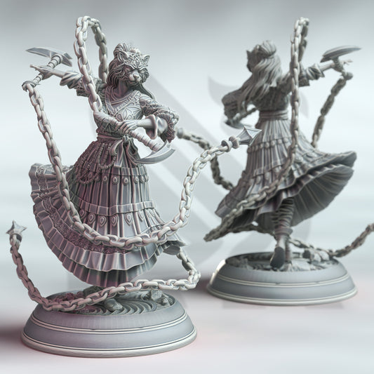 Human Female Ninja - Kusari-gama - Sickle - Izumi - Akaneko - Feline Mask