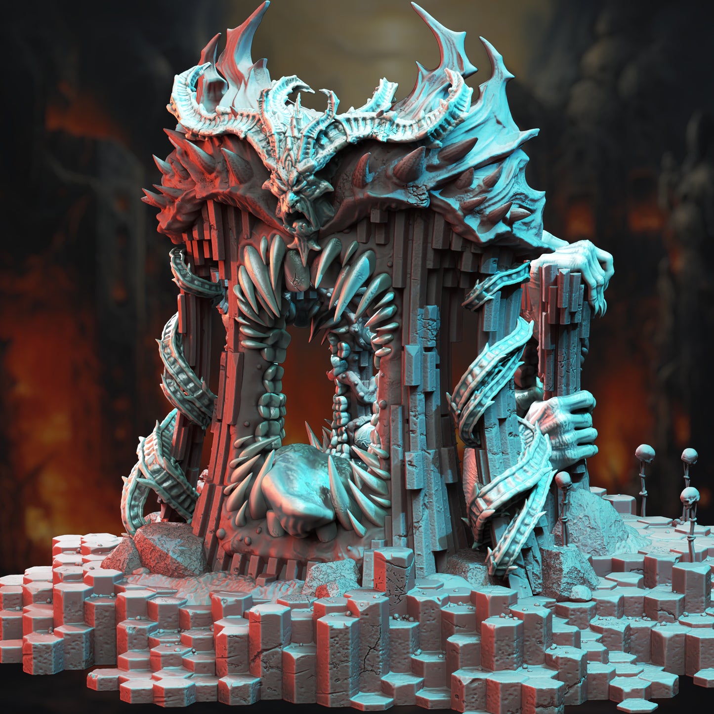 Demon Portal - Burning doors