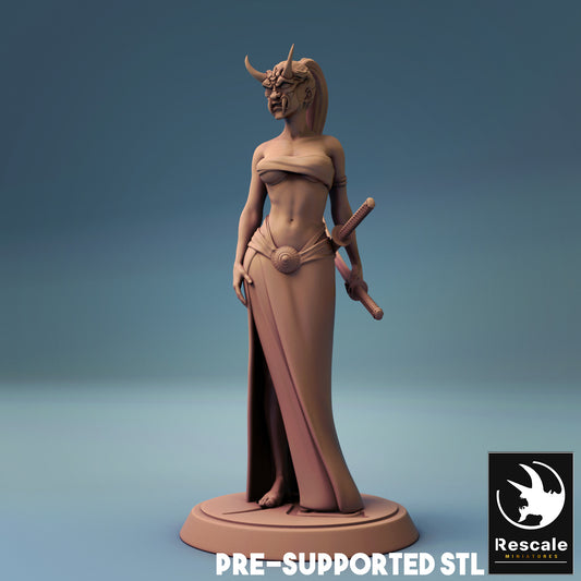 Female Samurai warrior with Oni Mask