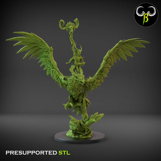 CB The Fae Wilds - Dryad Satyr Wind Rider Bannerman