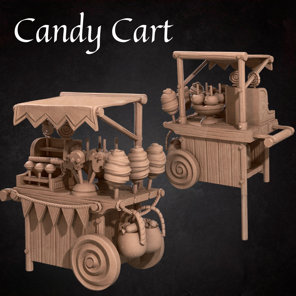 Terrain Combo: Candy Cart & Candy the Retired Witch + Cat Familiar