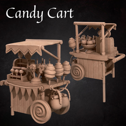 Terrain Combo: Candy Cart & Candy the Retired Witch + Cat Familiar