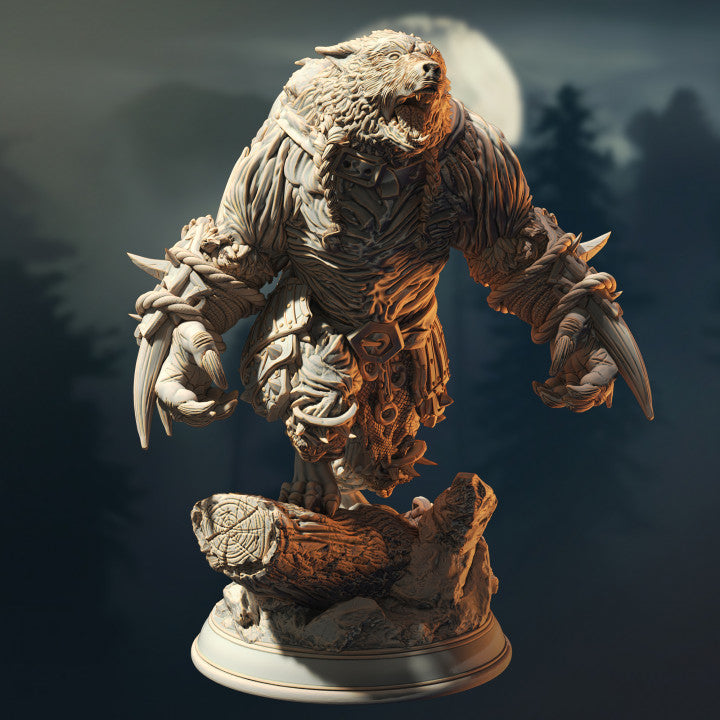 Human Berserker Barbarian - Werebear Form – Resin Reborne