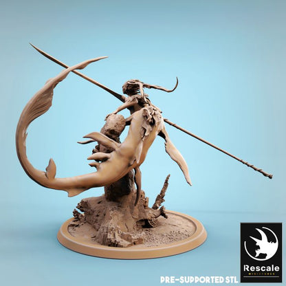 The Ocean Depths - Siren - Mermaid Warrior - Spear - Turn