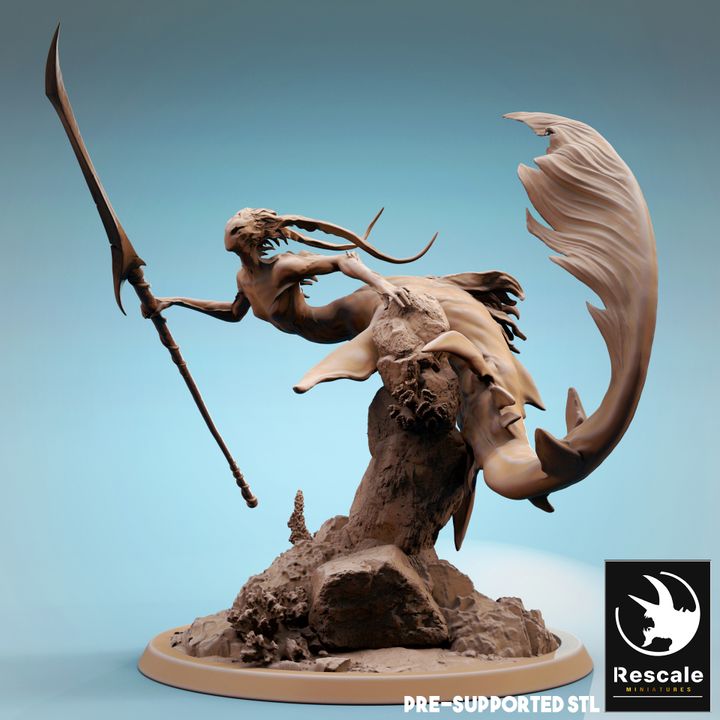 The Ocean Depths - Siren - Mermaid Warrior - Spear - Turn