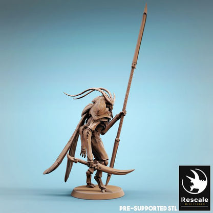 The Swarm - Thri-Kreen Soldier - Spear & Sword - Stand