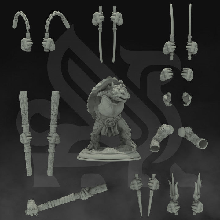 Dawn Shell Tortle - with Weapon Variations