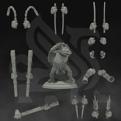 Dawn Shell Tortle - with Weapon Variations