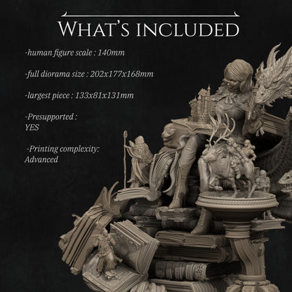 Magical Librarian - Orinthia - Diorama