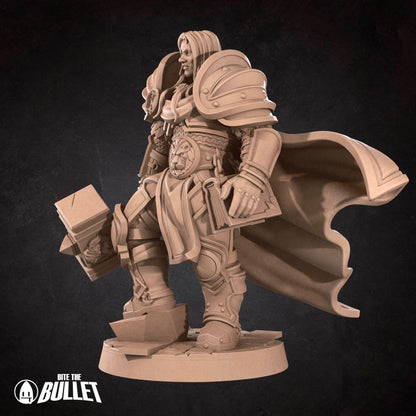 Human Paladin - Full Plate With Hammer