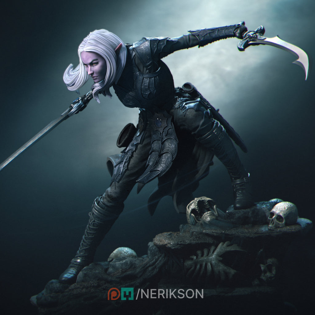 Iierin, Female Dark Elf Warrior