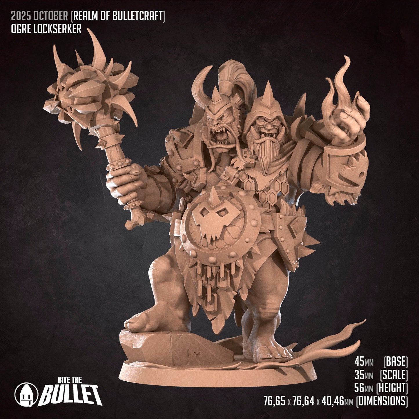Twin-Headed Ogre Lord - Ettin Warrior