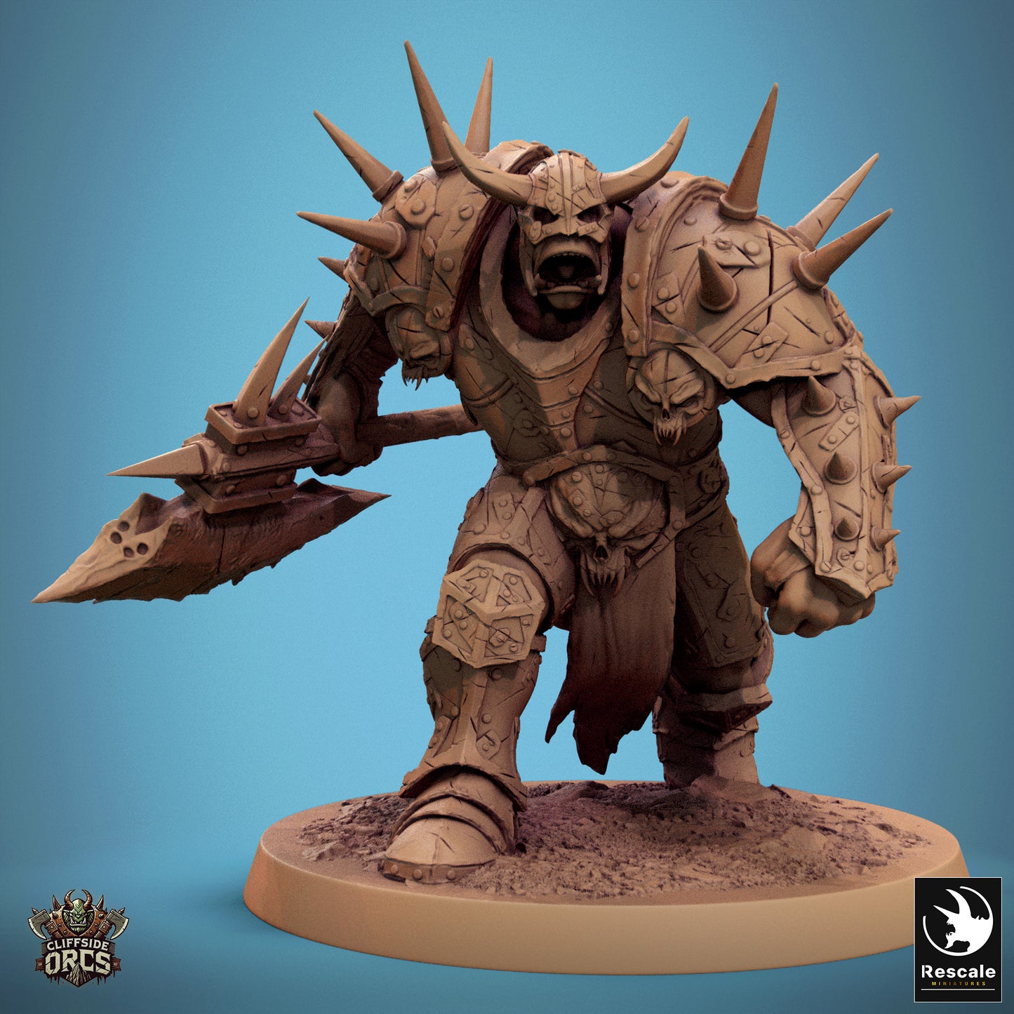 Brutal Orc - Stand - Walk forward - Ready Axe