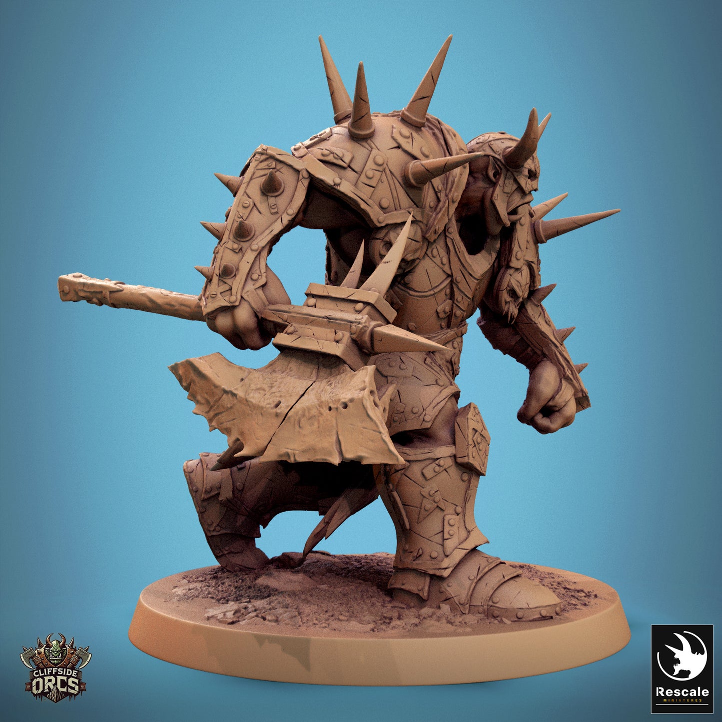 Brutal Orc - Stand - Walk forward - Ready Axe