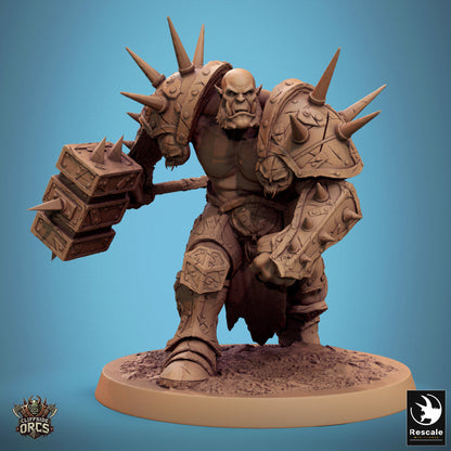 Brutal Orc - Stand - Walk forward - Ready Hammer