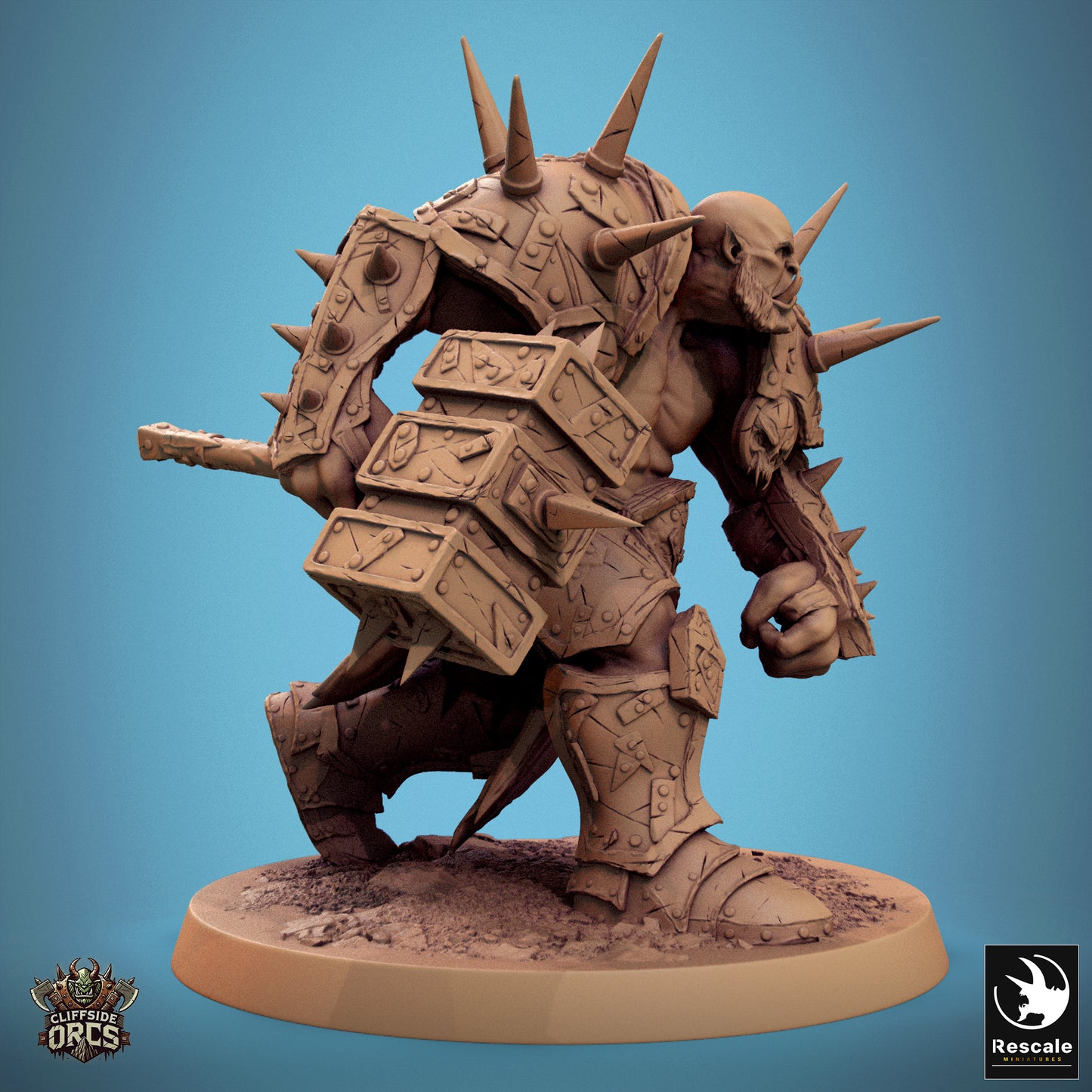 Brutal Orc - Stand - Walk forward - Ready Hammer