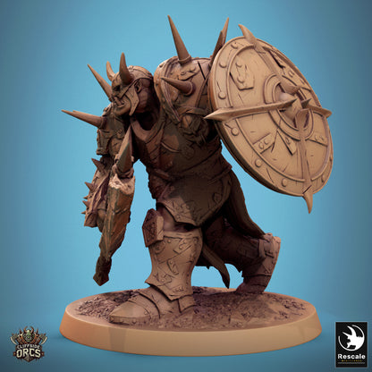 Brutal Orc - Stand - Walk forward - Axe and Shield