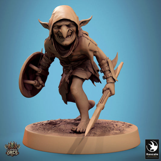 Goblin Soldier - Stance - Spear and Shield