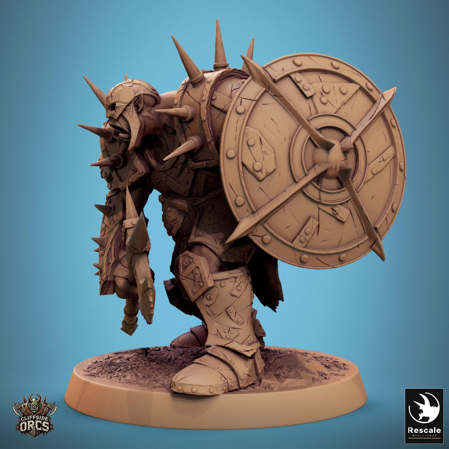 Orc Infantry Soldier - Angry - Halberd and Shield