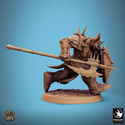 Orc Infantry Soldier - Charge - Halberd and Shield