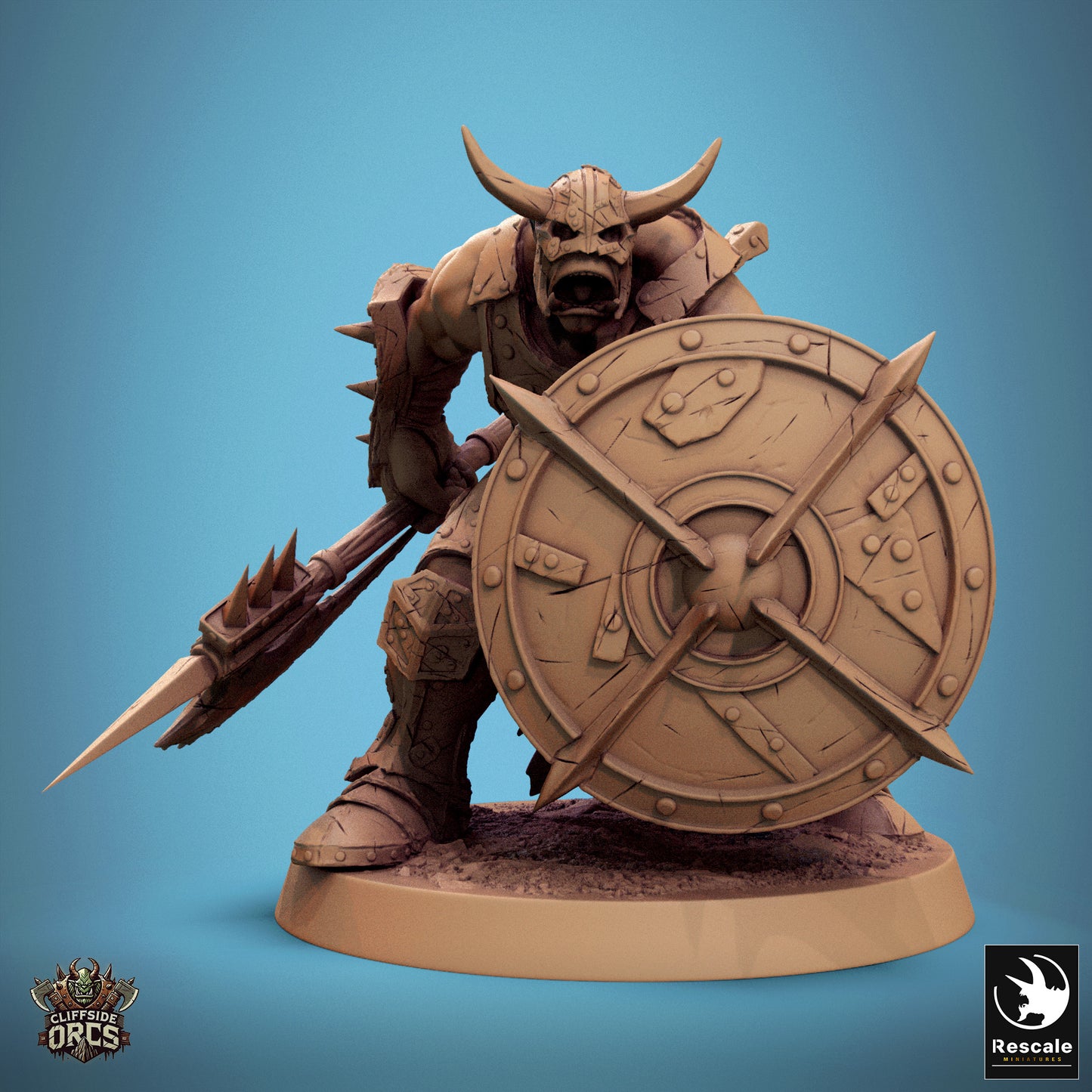 Orc Infantry Soldier - Cry - Halberd and Shield