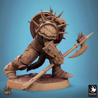 Orc Infantry Soldier - Forward - Halberd and Shield