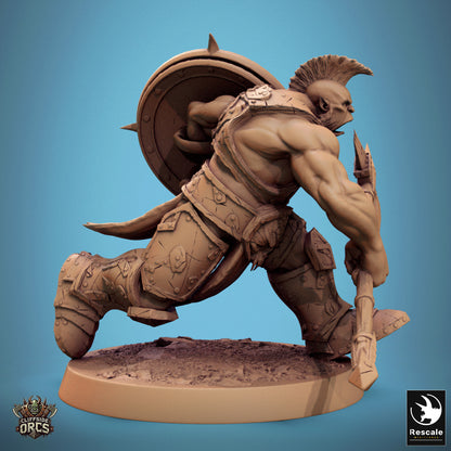 Orc Infantry Soldier - Run - Halberd and Shield